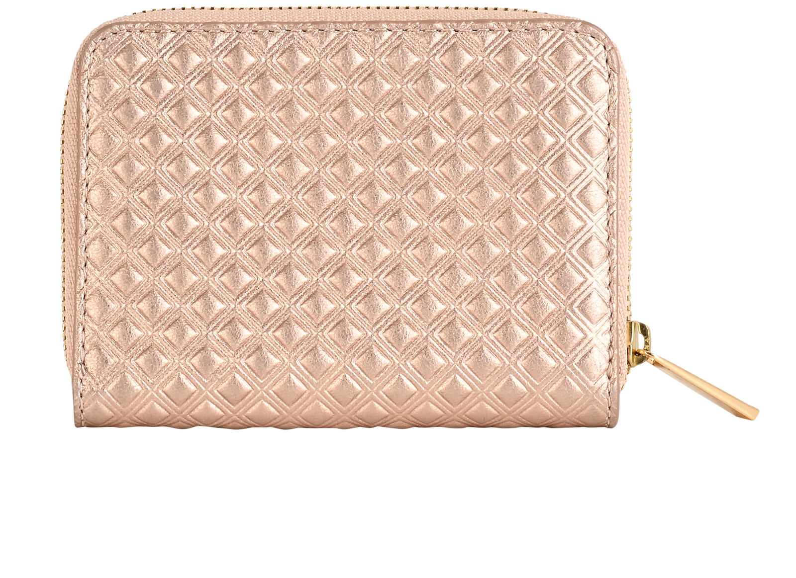 Tory Burch Quilted Small Wallet, &pound;70, Accessories, Pink, Leather, Back view